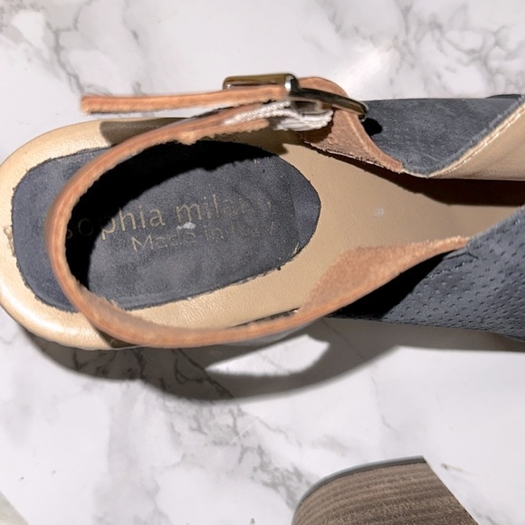 Sophia Milano size 10 leather block heel sandals - Picture 2 of 9